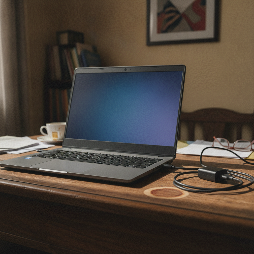 Budget Windows laptop and a Chromebook side by side on a study table in a middle-class Indian home, best laptop under 20000 India 2026