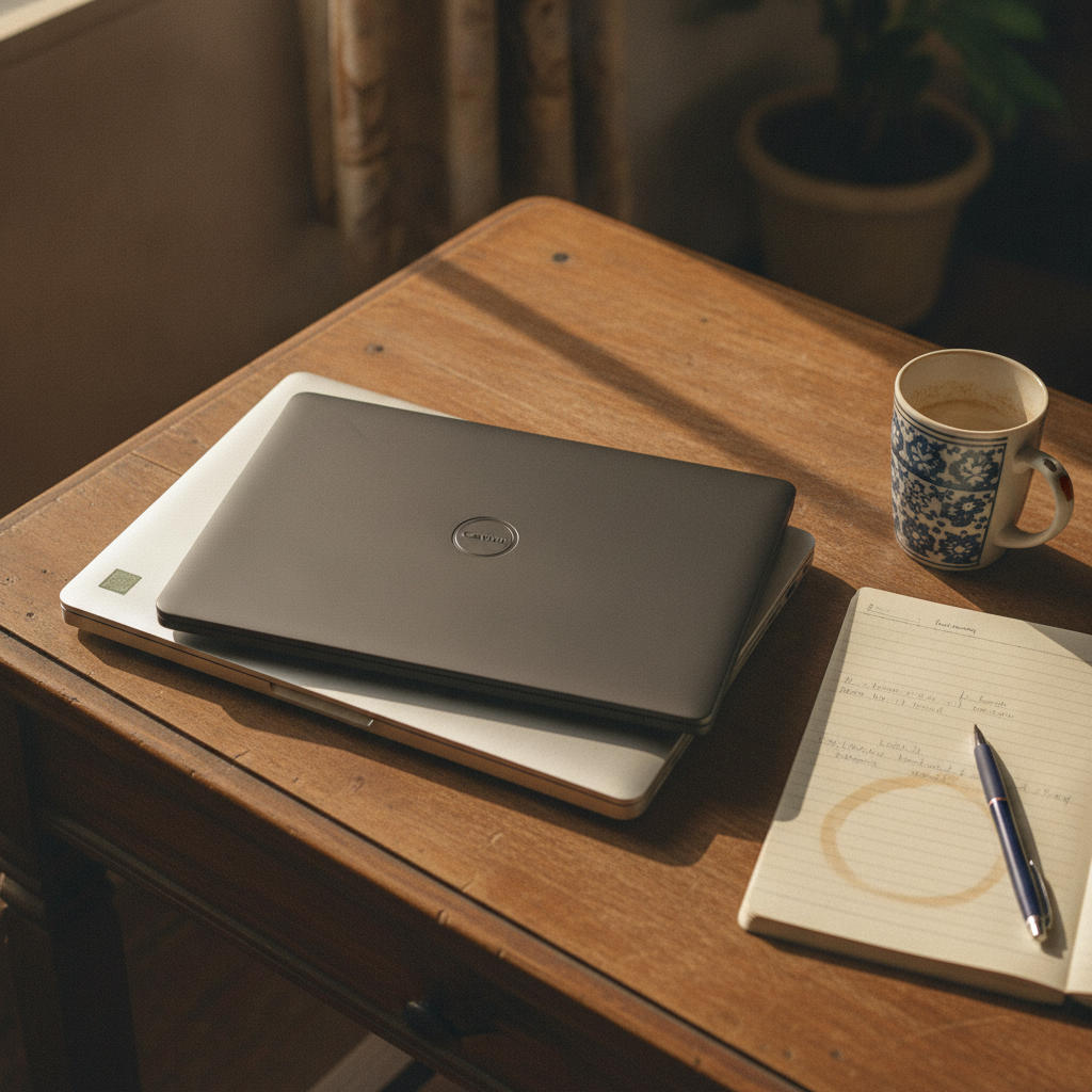Infographic comparing six budget laptops under 30000 rupees in India by processor, RAM, storage type, operating system and price
