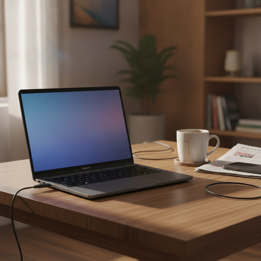Lenovo Chromebook with MediaTek Kompanio 520 14-inch fanless ChromeOS laptop open on a desk, used for web browsing and Google Docs in an Indian home